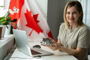 Canadá nacional bandeira o negócio comunicação conexão conceito foto