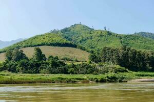 a mekong rio dentro Laos foto