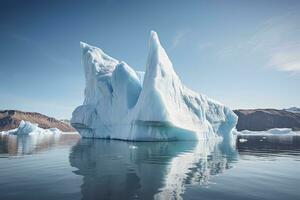 ai gerado iceberg dentro groenlândia. ai gerado foto