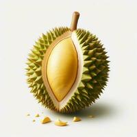 ai gerado durian fruta, fatia maduro durian fruta foto