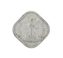 indiano velho moeda ou indiano moeda em branco fundo foto
