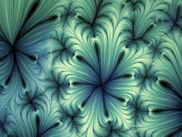 ai gerado aqua e verde psicodélico fractal. ai gerado foto