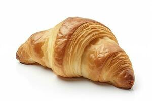 ai gerado croissant isolado em branco fundo. ai gerado foto