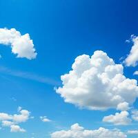 ai gerado azul céu com nuvens foto
