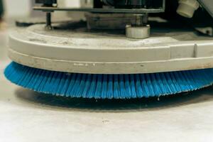 profissional ampla volta azul industrial vácuo limpador escova equipamento foto