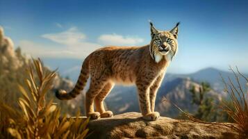 ai gerado lince europeu dentro natural habitat. Alto qualidade. ai generativo foto