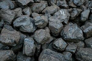 amontoar Preto carvão texturizado fundo. mineração conceito. foto