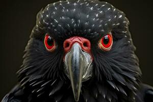 ai gerado uma beautful vermelho atado Preto cacatua. ai gerado foto