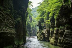 ai gerado uma lindo canyon. ai gerado foto