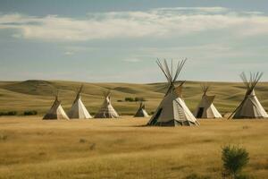 ai gerado tipis norte América campo. gerar ai foto