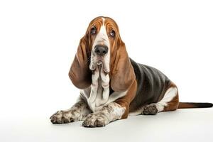 ai gerado realista basset cão de caça clipart foto