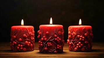 ai gerado Natal vela natal velas decoração, ai foto