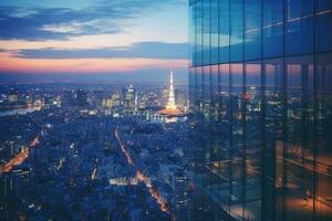 ai gerado arquitetura construção exterior dentro Taipei cidade foto