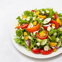 ai gerado plano deitar pantanoso culinária. Comida dentro uma prato foto