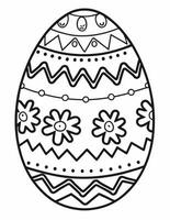 ai gerado grande Páscoa ovo coloração página para crianças para Páscoa foto