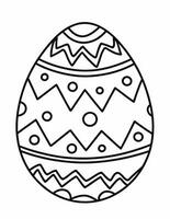 ai gerado grande Páscoa ovo coloração página para crianças para Páscoa foto