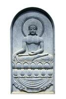 Buda esculpido a partir de mármore relevos. foto