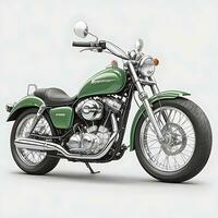 ai gerado Novo vintage motocicleta preto, verde e vermelho moderno cores foto