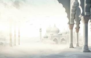 ai gerado árabe mesquita do Ramadã foto
