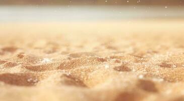 ai gerado areia e areias de praia fundo foto