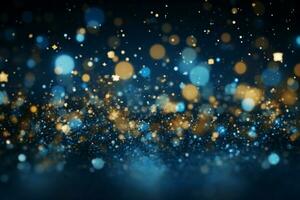 ai gerado Natal Magia uma fundo iluminado de radiante azul estrelas evocando feriado encantamento ai gerado foto
