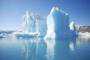 ai gerado iceberg dentro groenlândia. ai gerado foto