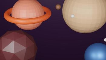 ilustração de um planeta no espaço. fundo abstrato renderização em 3d foto