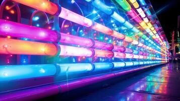 ai gerado a néon luzes do uma carnaval faço para uma impressionante fundo foto