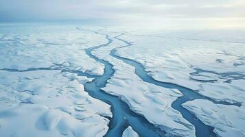 ai gerado permafrost ártico tundra panorama foto