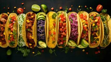 ai gerado crocante refeição taco Comida foto