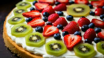 ai gerado pêssego fruta sobremesa Comida foto