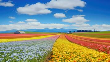 ai gerado solo colheita Campos terras agrícolas foto