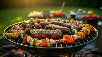 ai gerado sabor carvão churrasco Comida foto