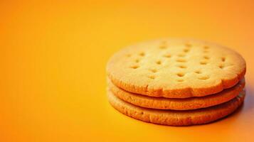 ai gerado Pão de gengibre bolacha biscoitos Comida foto