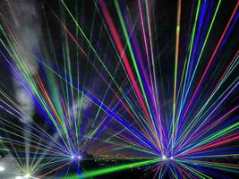 Londres dentro a Reino Unido em 4 novembro 2023. uma Visão do a laser mostrar às alexandra Palácio foto