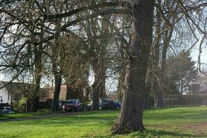 Wardown público parque do luton Cidade do Inglaterra durante frio e ensolarado dia do abril 7º, 2023 foto