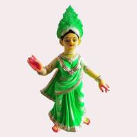 boneca hinduísmo em vestido verde foto