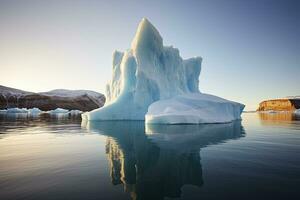 ai gerado iceberg dentro groenlândia. ai gerado foto