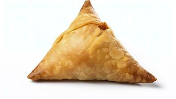 ai gerado saboroso samosa isolado em branco fundo. ai gerado. foto