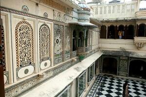 nobre Principe parede mosaicos, , cidade Palácio, Udaipur foto