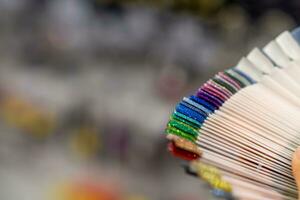 coleção do unhas cor polonês amostras. foto