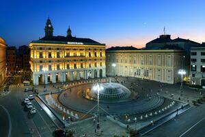 praça de Ferrari - Génova, Itália foto