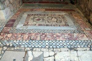 bizantino mosaicos em a chão foto