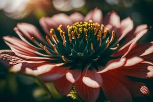 ai gerado uma fechar acima do uma Rosa flor foto