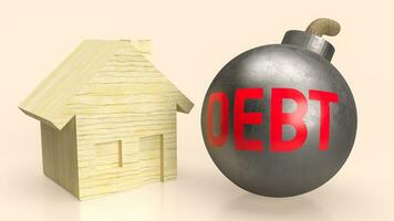a imagem para família dívida ou propriedade conceito 3d Renderização. foto