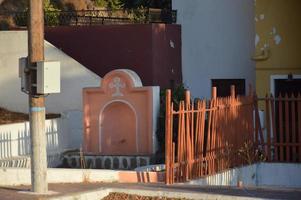 arquitetura tradicional da vila de theologos na ilha de Rodes, na Grécia foto