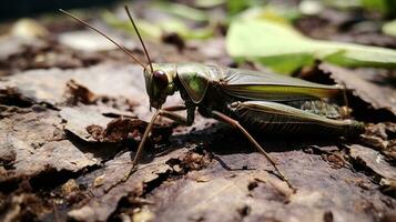 ai gerado foto do phasmid em uma chão. generativo ai