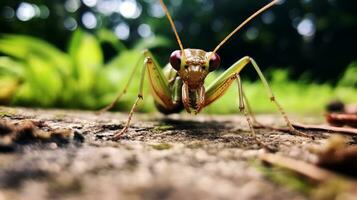 ai gerado foto do phasmid em uma chão. generativo ai