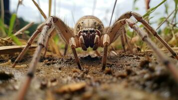 ai gerado foto do berçário rede aranha em uma chão. generativo ai