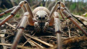 ai gerado foto do berçário rede aranha em uma chão. generativo ai